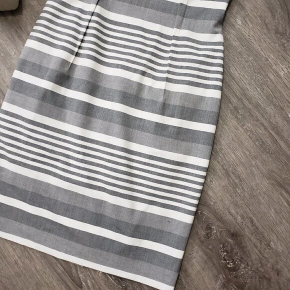 Calvin Klein * Grey White Stripe Shift Dress NEW - Picture 7 of 10